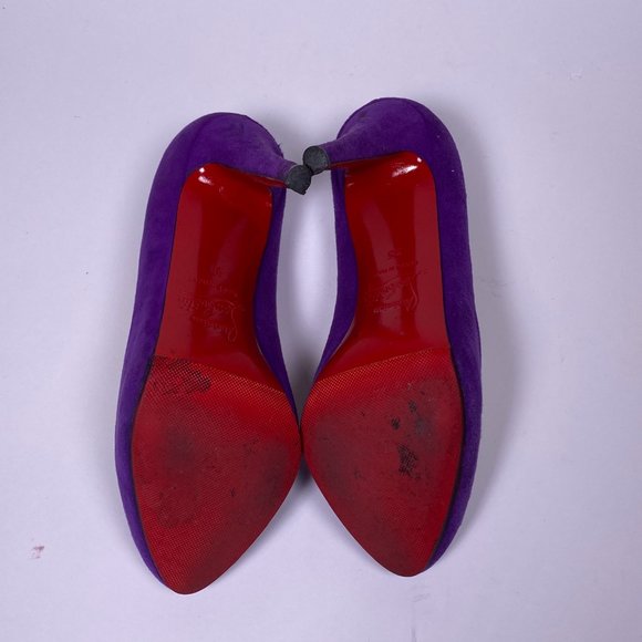 CHRISTIAN LOUBOUTIN Purple 'Declic' Pumps - Picture 6 of 9